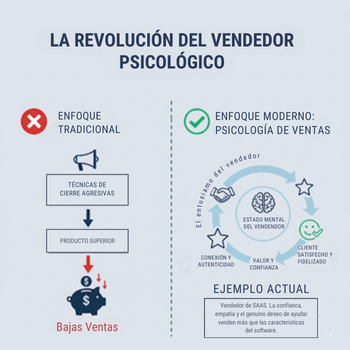 Vendedor psicológico: enfoque tradicional vs enfoque moderno