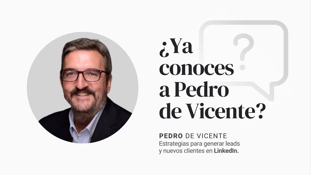 ¿Ya conoces a Pedro de Vicente?