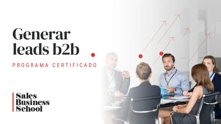 Banner programa Sales Business School para aprender a generar leads b2b (captacion de leads)