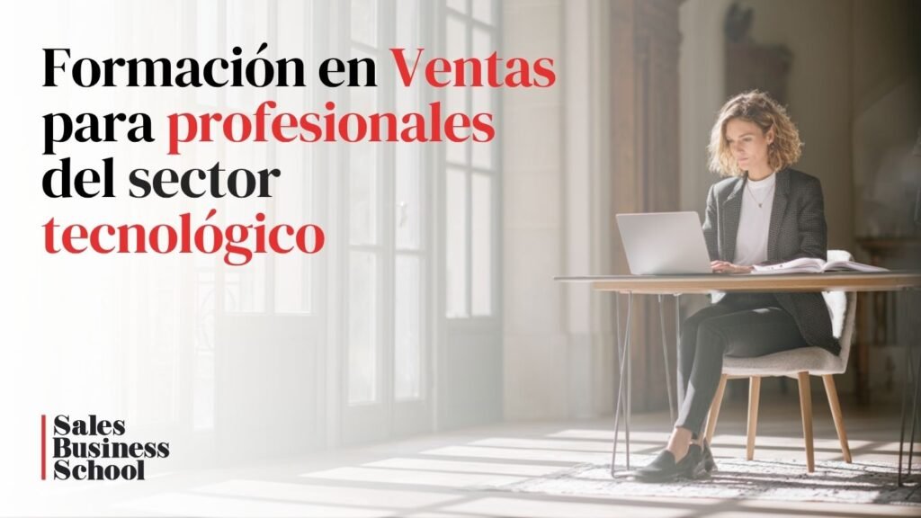 Banner de Sales Business School sobre la formación en ventas del sector tecnológico