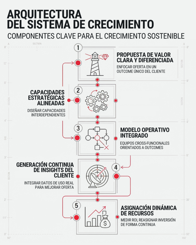 Infografía "Arquitectura del sistema de creimiento" 
